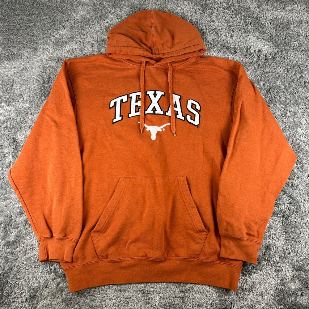 Genuine Stuff Texas Longhorns Hoodie Mens L Orange NCAA Collegiate Sweatshirt